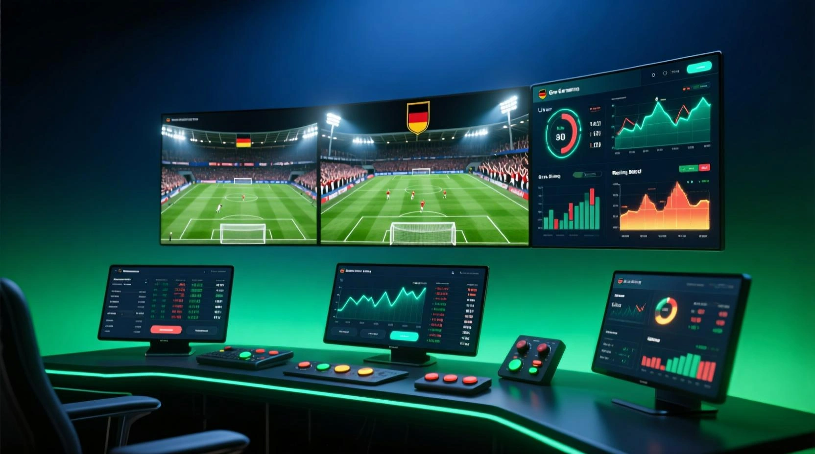 Moderne Sportwetten Analyse mit mehreren Geräten